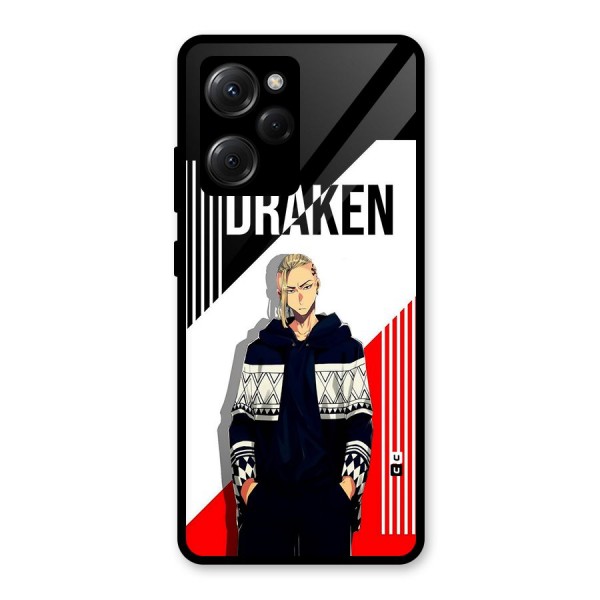 Draken Bhai Glass Back Case for Poco X5 Pro