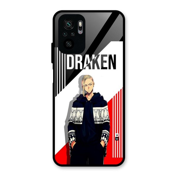 Draken Bhai Glass Back Case for Redmi Note 10