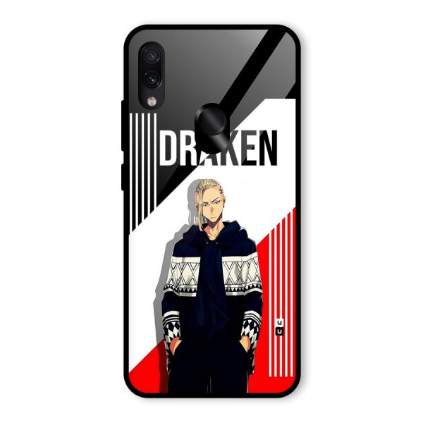 Draken Bhai Glass Back Case for Redmi Note 7