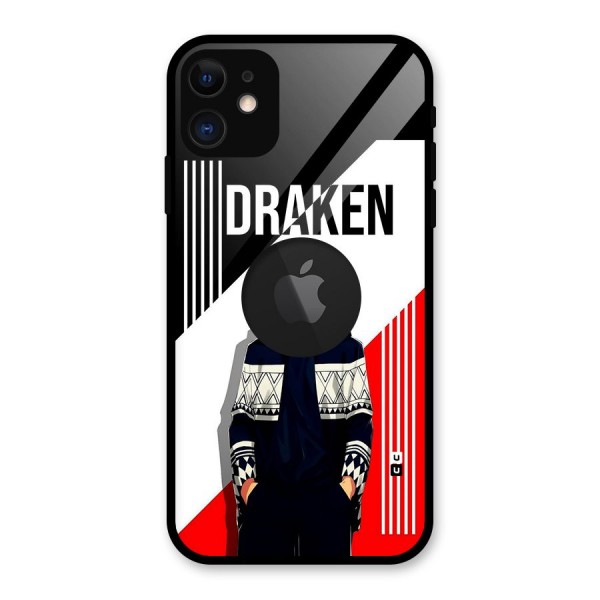 Draken Bhai Glass Back Case for iPhone 11 Logo Cut