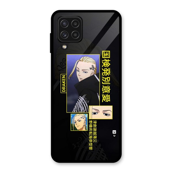 Draken Manji Gang Glass Back Case for Galaxy A22 4G