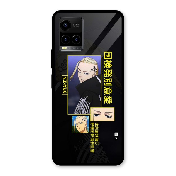 Draken Manji Gang Glass Back Case for Vivo Y21G