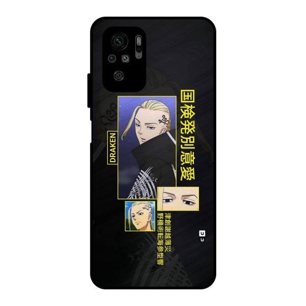 Draken Manji Gang Metal Back Case for Redmi Note 10