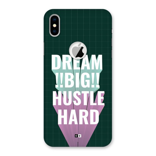 Dream Bigger Back Case for iPhone XS Logo Cut