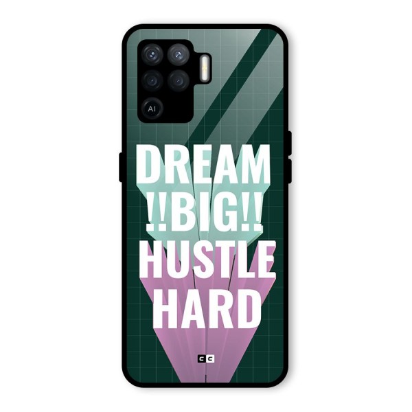 Dream Bigger Glass Back Case for Oppo F19 Pro