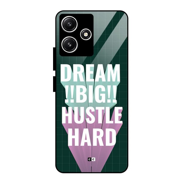 Dream Bigger Glass Back Case for Poco M6 Pro