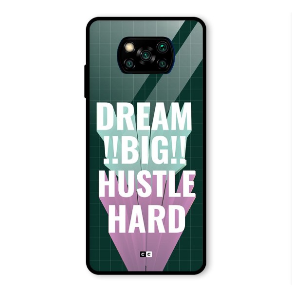 Dream Bigger Glass Back Case for Poco X3 Pro