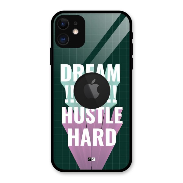 Dream Bigger Glass Back Case for iPhone 11 Logo Cut