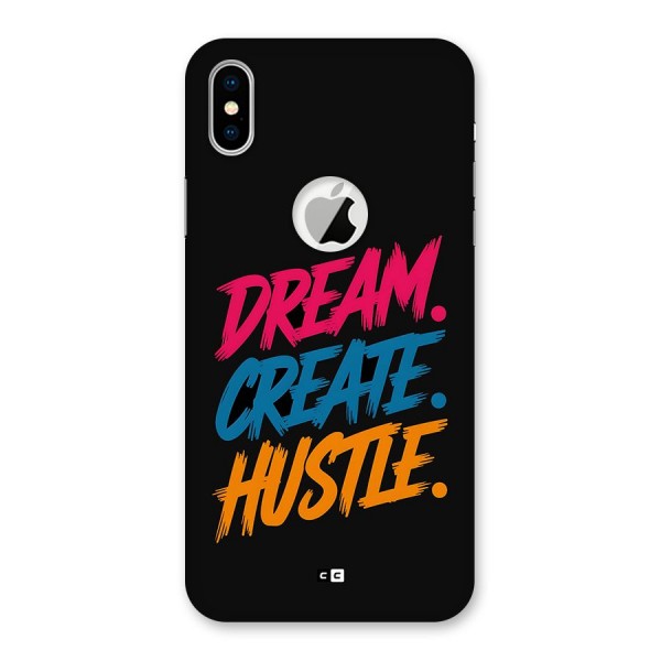 Dream Create Hustle Back Case for iPhone XS Logo Cut