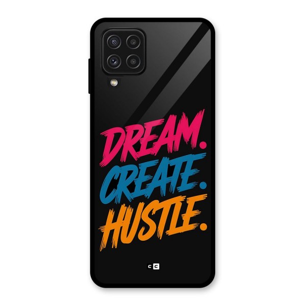 Dream Create Hustle Glass Back Case for Galaxy A22 4G