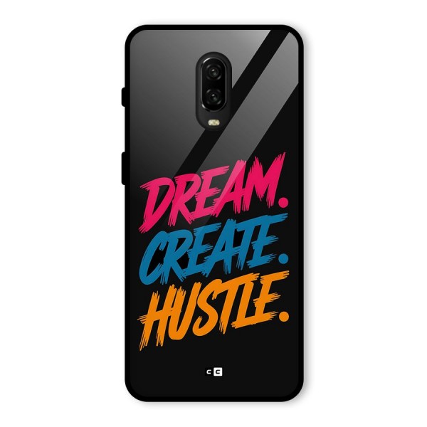 Dream Create Hustle Glass Back Case for OnePlus 6T