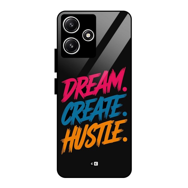 Dream Create Hustle Glass Back Case for Poco M6 Pro