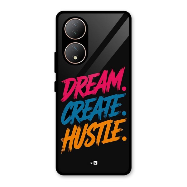 Dream Create Hustle Glass Back Case for Vivo T2