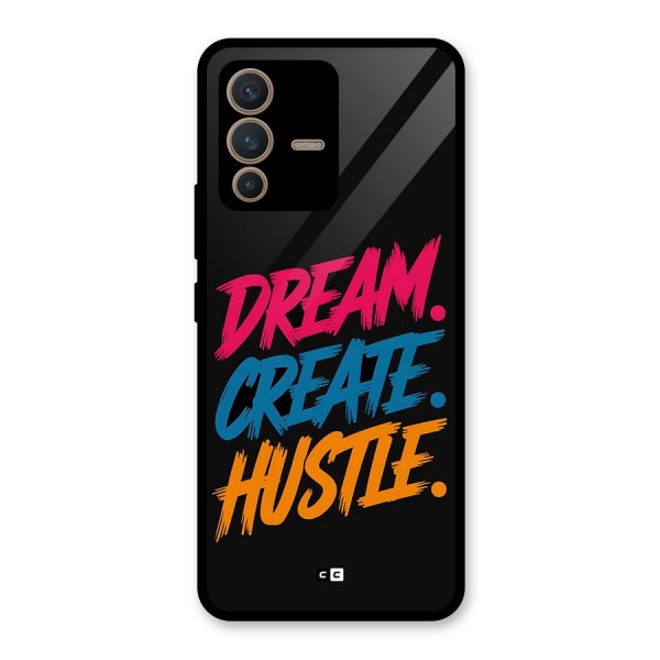 Dream Create Hustle Glass Back Case for Vivo V23 5G