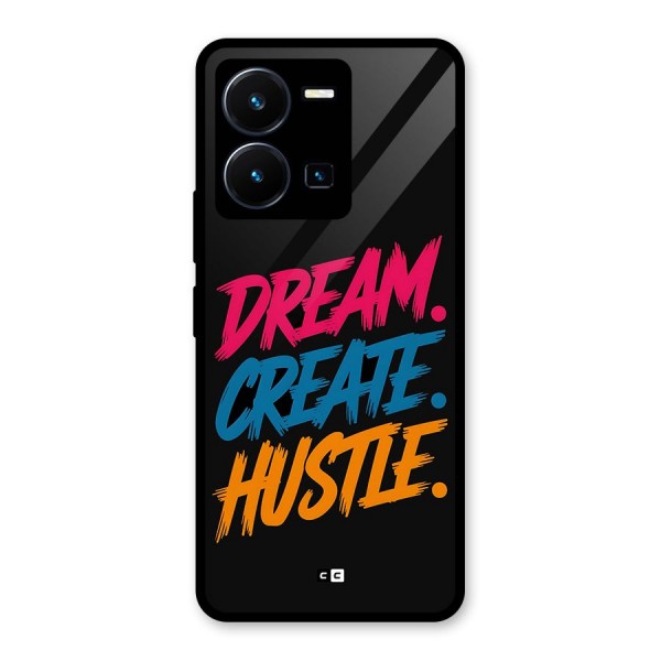 Dream Create Hustle Glass Back Case for Vivo Y35