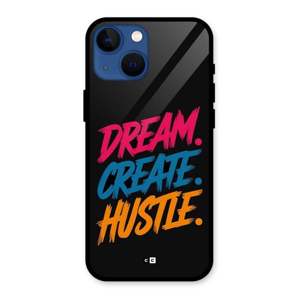 Dream Create Hustle Glass Back Case for iPhone 13 Mini