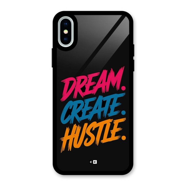 Dream Create Hustle Glass Back Case for iPhone X