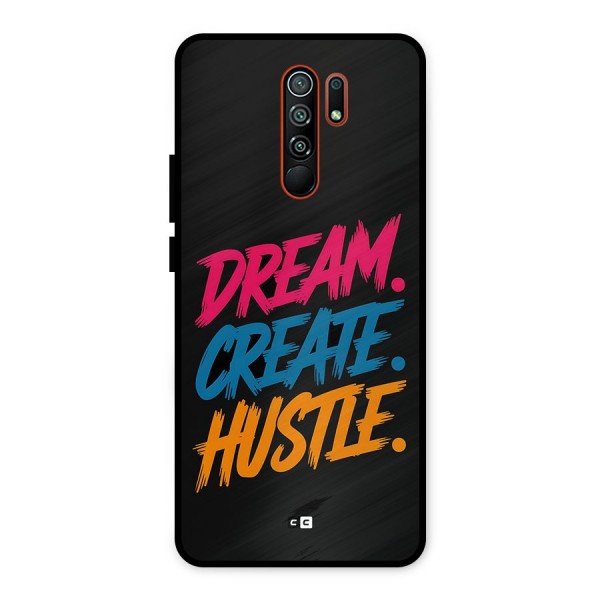 Dream Create Hustle Metal Back Case for Redmi 9 Prime