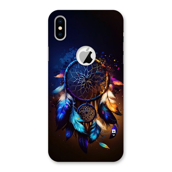 Dream Feather Back Case for iPhone XS Logo Cut