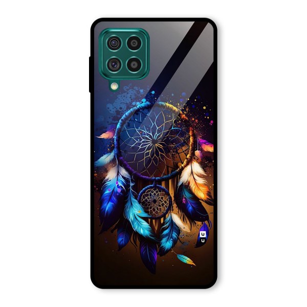 Dream Feather Glass Back Case for Galaxy F62