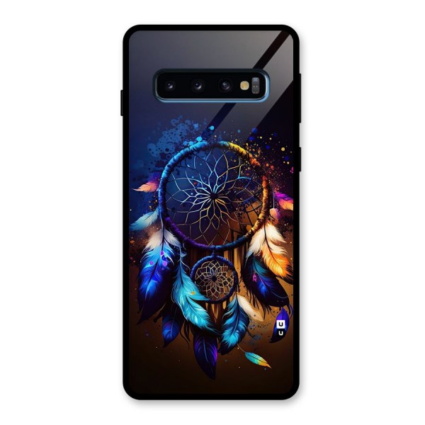 Dream Feather Glass Back Case for Galaxy S10