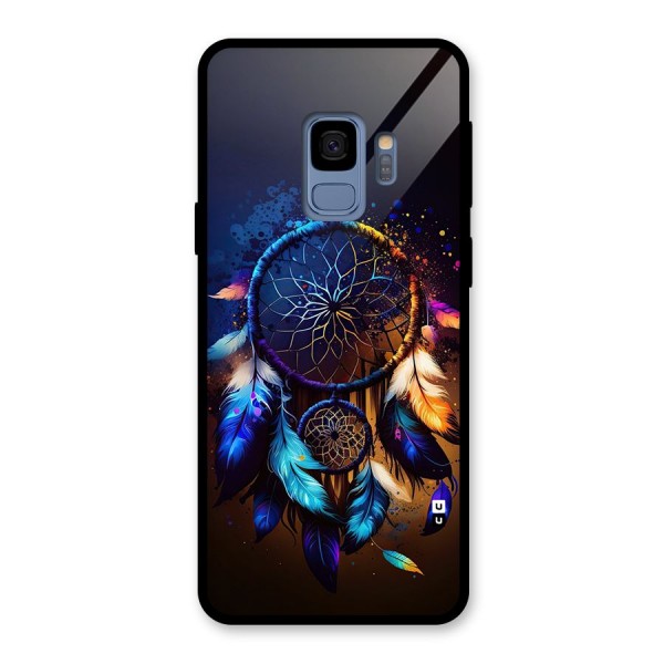 Dream Feather Glass Back Case for Galaxy S9