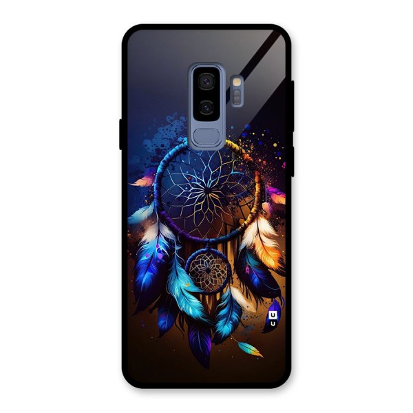 Dream Feather Glass Back Case for Galaxy S9 Plus