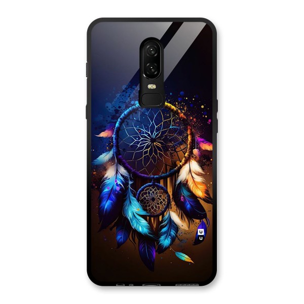Dream Feather Glass Back Case for OnePlus 6