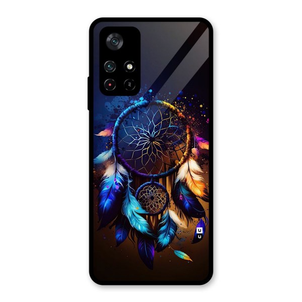 Dream Feather Glass Back Case for Poco M4 Pro 5G