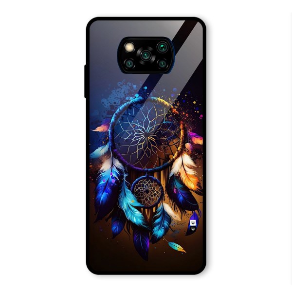 Dream Feather Glass Back Case for Poco X3 Pro