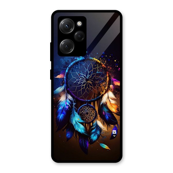 Dream Feather Glass Back Case for Poco X5 Pro