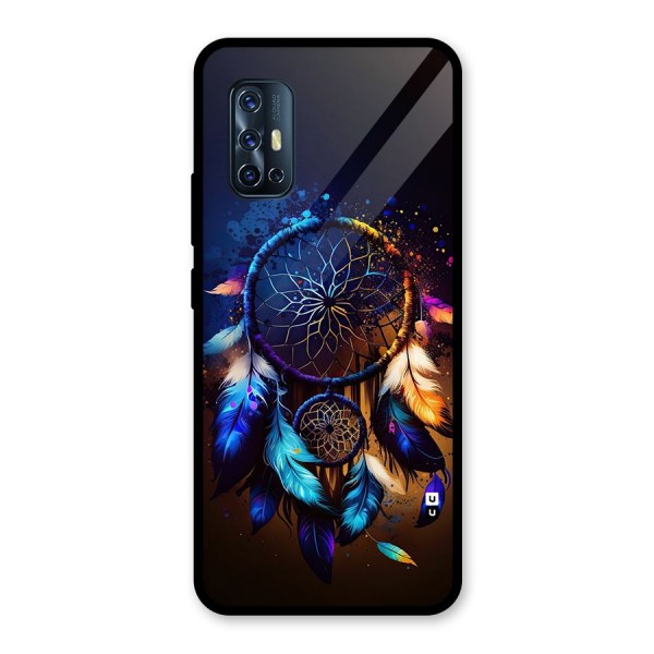 Dream Feather Glass Back Case for Vivo V17