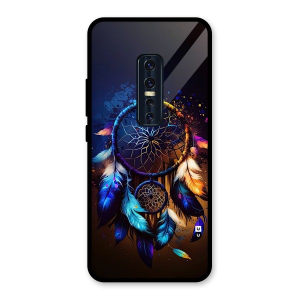 Dream Feather Glass Back Case for Vivo V17 Pro