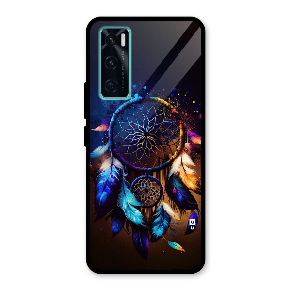 Dream Feather Glass Back Case for Vivo V20 SE