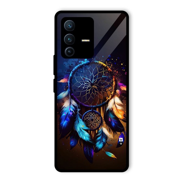 Dream Feather Glass Back Case for Vivo V23 Pro