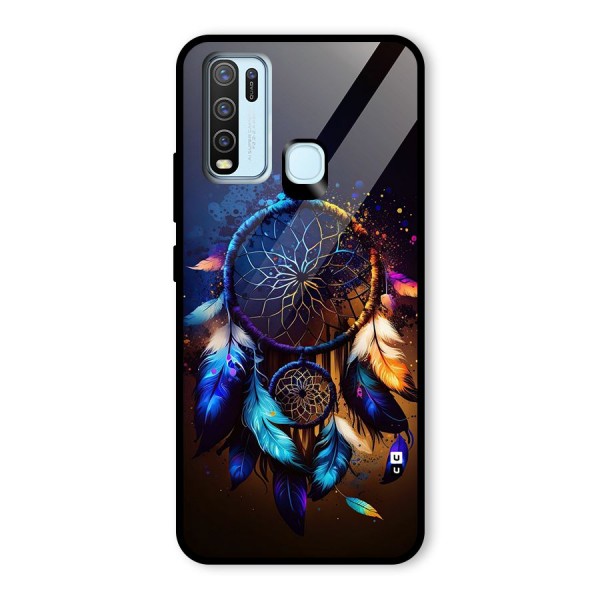 Dream Feather Glass Back Case for Vivo Y30