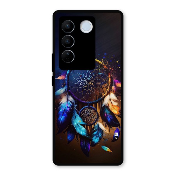 Dream Feather Metal Back Case for Vivo V27 Pro