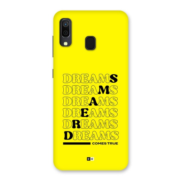 Dreams Comes True Back Case for Galaxy A20