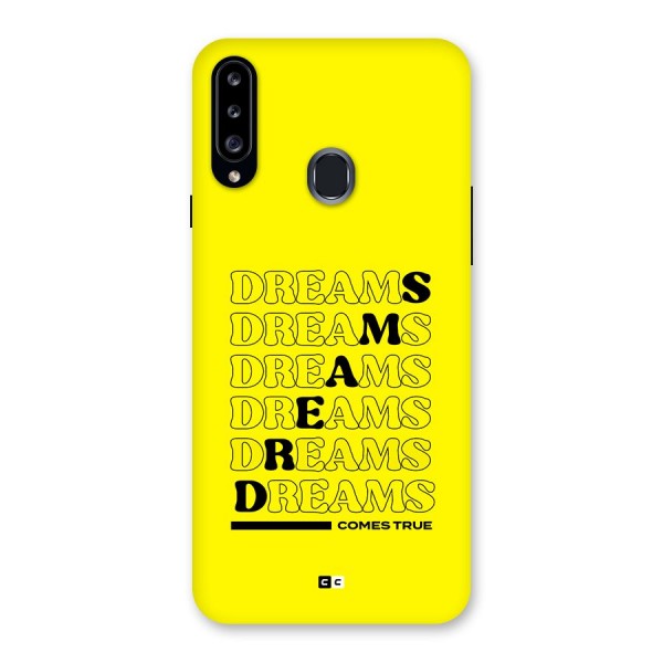 Dreams Comes True Back Case for Galaxy A20s