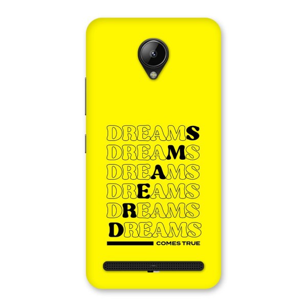 Dreams Comes True Back Case for Lenovo C2