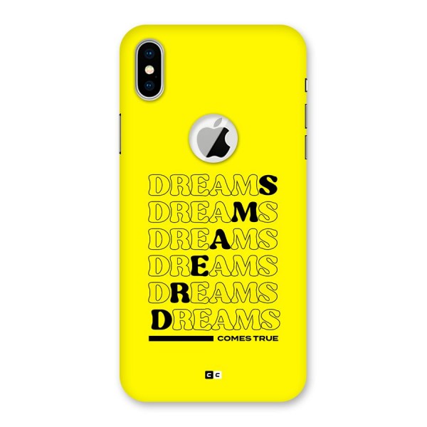 Dreams Comes True Back Case for iPhone XS Logo Cut