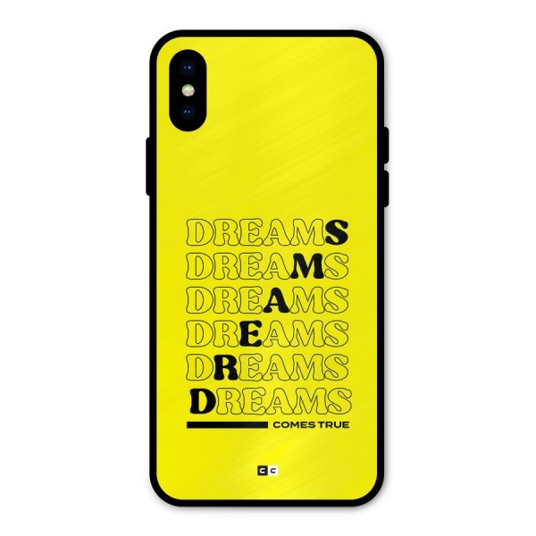 Dreams Comes True Metal Back Case for iPhone X