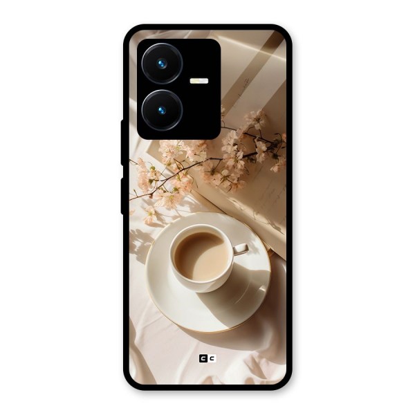 Early Morning Tea Glass Back Case for Vivo Y22