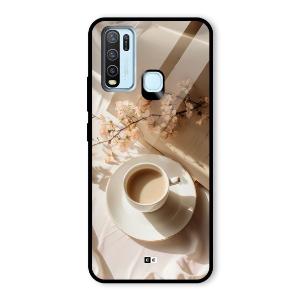 Early Morning Tea Glass Back Case for Vivo Y30