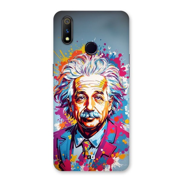 Einstein illustration Back Case for Realme 3 Pro