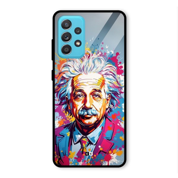 Einstein illustration Glass Back Case for Galaxy A52