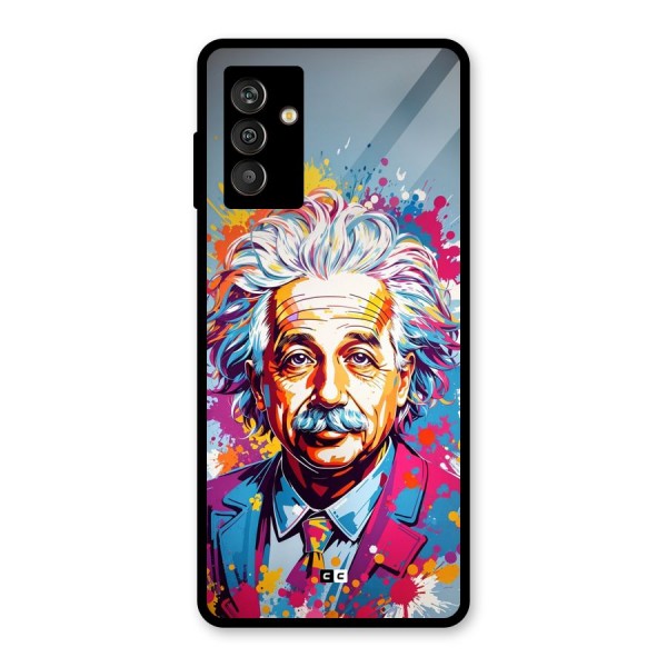 Einstein illustration Glass Back Case for Galaxy M13