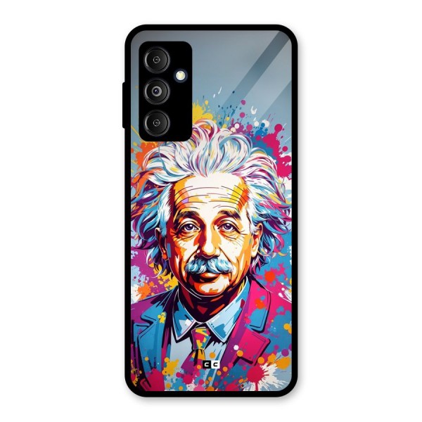 Einstein illustration Glass Back Case for Galaxy M14 5G