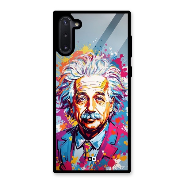 Einstein illustration Glass Back Case for Galaxy Note 10