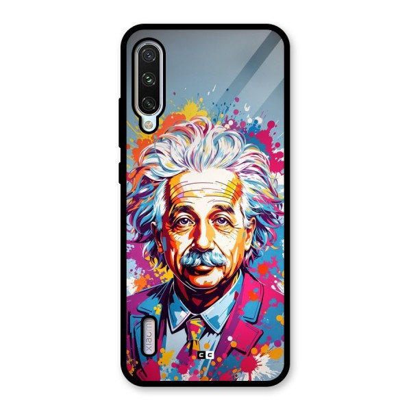 Einstein illustration Glass Back Case for Mi A3